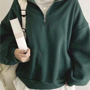 DAZY green quarter zip sweatshirt